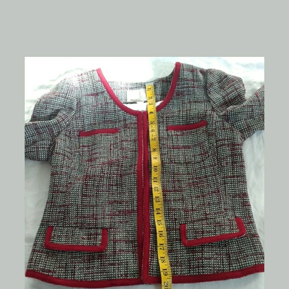 BR Womens Open Front Tweed Blazer Jacket - Picture 7 of 8